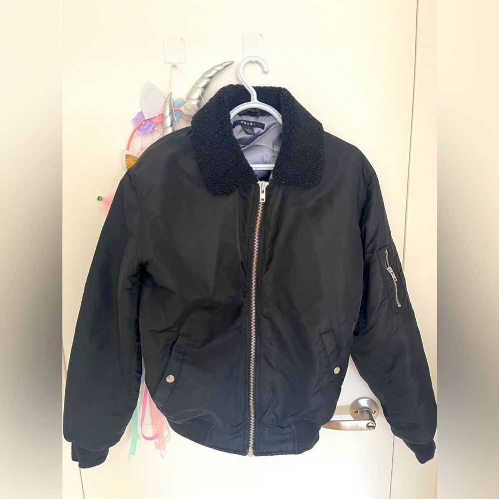 KSUBI bomber jacket / Black / Size S / Classic Embroidered back
